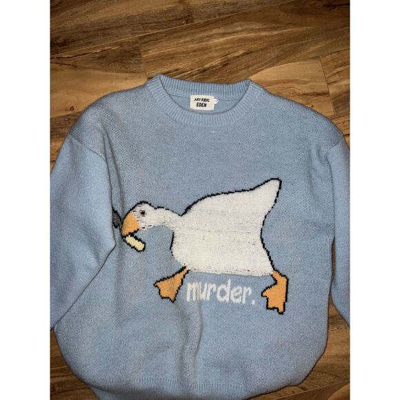 murder duck blue sweater small aelfric eden - Picture 1 of 3